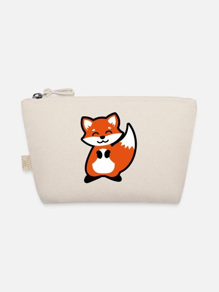 Tierkind Fuchs Geschenkidee animal child fox gift - Bio-Täschchen - Natur - Vorne