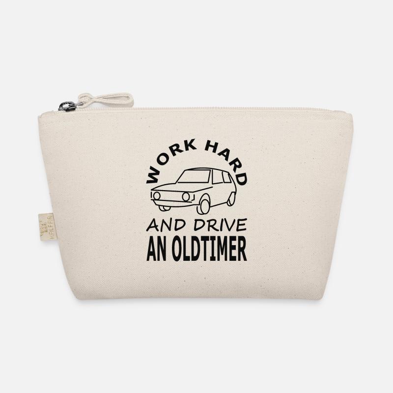 Oldtimer fahren cooles Auto Geschenk Autofahrer - Bio-Täschchen - Natur