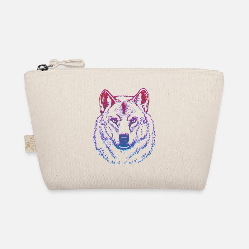 Wolf Head Graffiti Organic Pouch