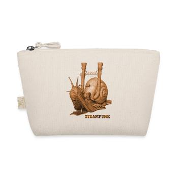 Steampunk snail retro steam engine gear - Organic Pouch - nature - Front