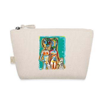 Couple avec chien - Trousse biologique - nature - Devant