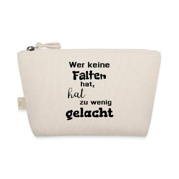 Wer keine Falten hat, hat zu wenig gelacht Lachen - Bio-Täschchen - Natur - Vorne