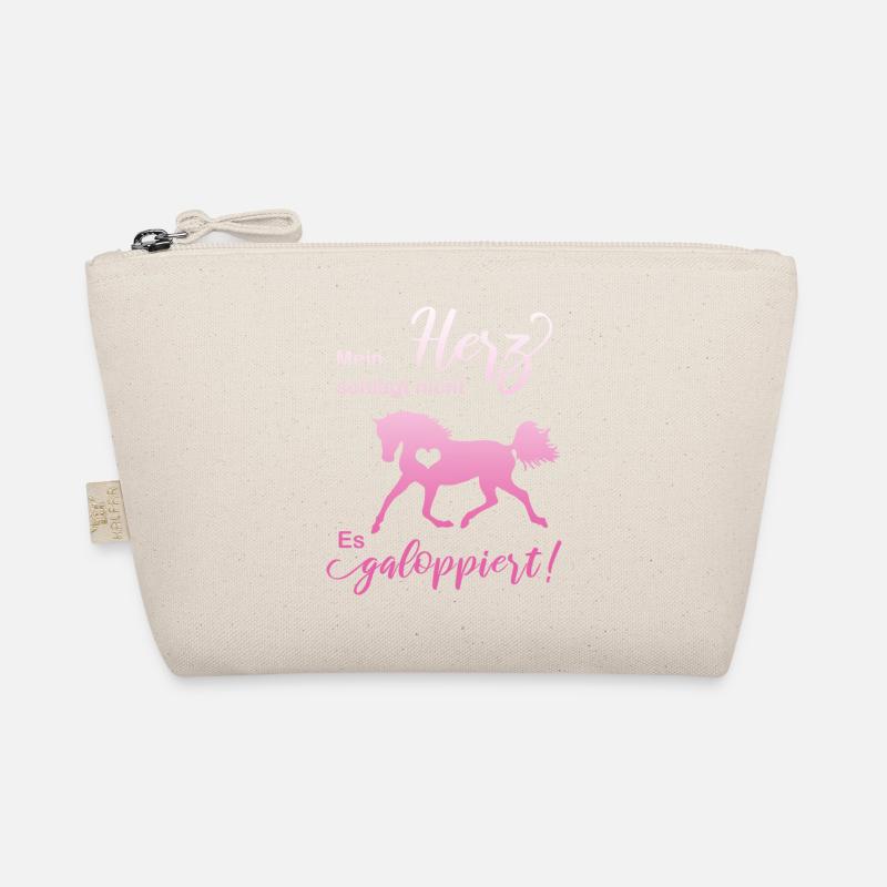 Pferdefan Herz Pferde Reiterin Mädchen Geschenk Bio-Täschchen