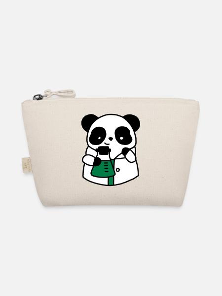 Panda chemical scientist technical biologist - Organic Pouch - nature - Front