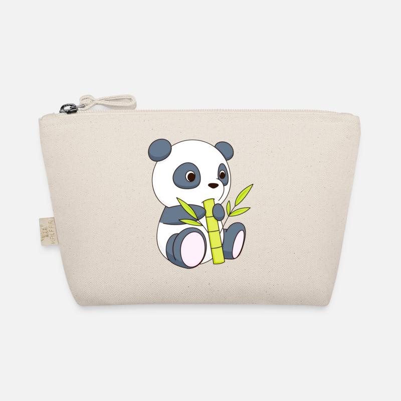 pandabär mit bambusstange Bio-Täschchen