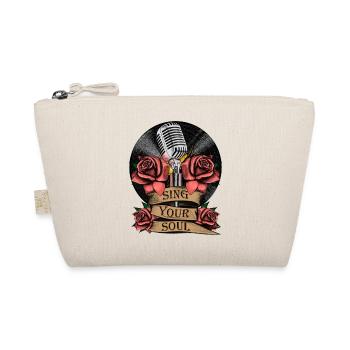 Microphone, Rose, Music, Singing, Vinyl, Soul - Bio-Täschchen - Natur - Vorne