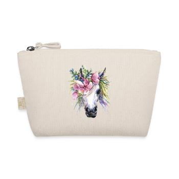 Pferd Blumen einhorn - Bio-Täschchen - Natur - Vorne