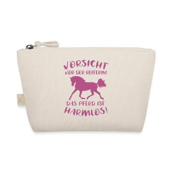 Lustiger Reiterspruch Pferdefan Geschenk - Bio-Täschchen - Natur - Vorne