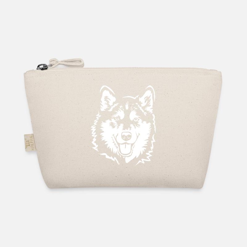Alaskan Malamute Kopf "Black Edition" - Bio-Täschchen - Natur