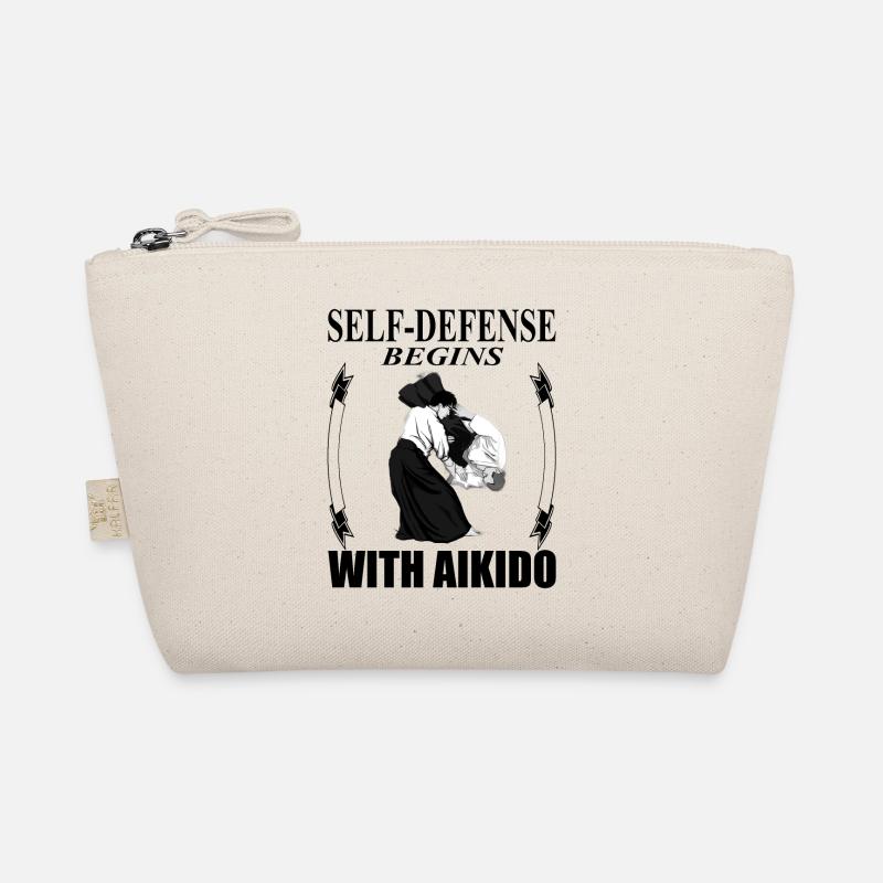 Aikido trainieren Aikido-Trainer Sprüche Geschenk - Bio-Täschchen - Natur