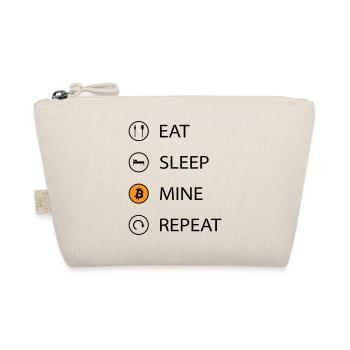 Eat sleep mine repeat cryptocurrency t-shirt - Bio-Täschchen - Natur - Vorne