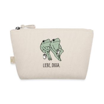 Liebe Digga hipster Frösche - Bio-Täschchen - Natur - Vorne
