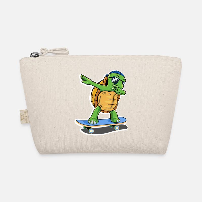 schildkröte skating meeresschildkröte skateboard - Bio-Täschchen - Natur