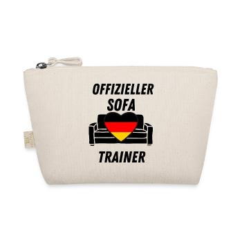 Sofa Trainer lustiges tshirt witzig spruch fußball - Bio-Täschchen - Natur - Vorne