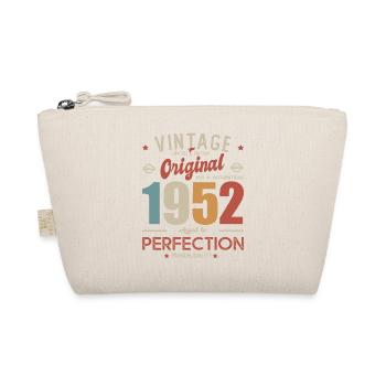 original vintage 1952 born in birthday 70 years - Organic Pouch - nature - Front