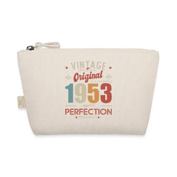 vintage original 1953 born in birthday 70 years - Organic Pouch - nature - Front