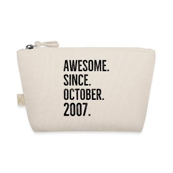 Awesome Since October 2007 - Organic Pouch - nature - Front