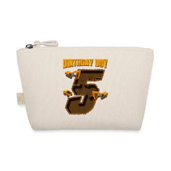 Birthday boys fifth birthday 5. - Organic Pouch - nature - Front