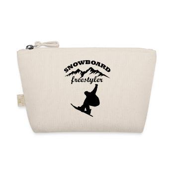 Snowboard Snowboarder - Bio-Täschchen - Natur - Vorne