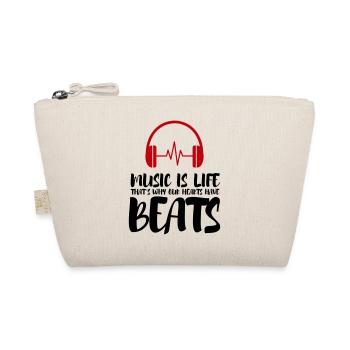 Music is life and that's why life beats - Organic Pouch - nature - Front