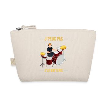 je peux pas j ai batterie humour batteur drôles - Trousse biologique - nature - Devant