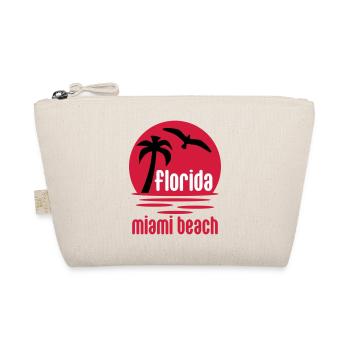 Florida, Miami beach (sun, palm tree, bird) - Organic Pouch - nature - Front