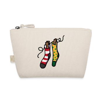 Colorful Socks Christmas Socks Santa Claus - Organic Pouch - nature - Front