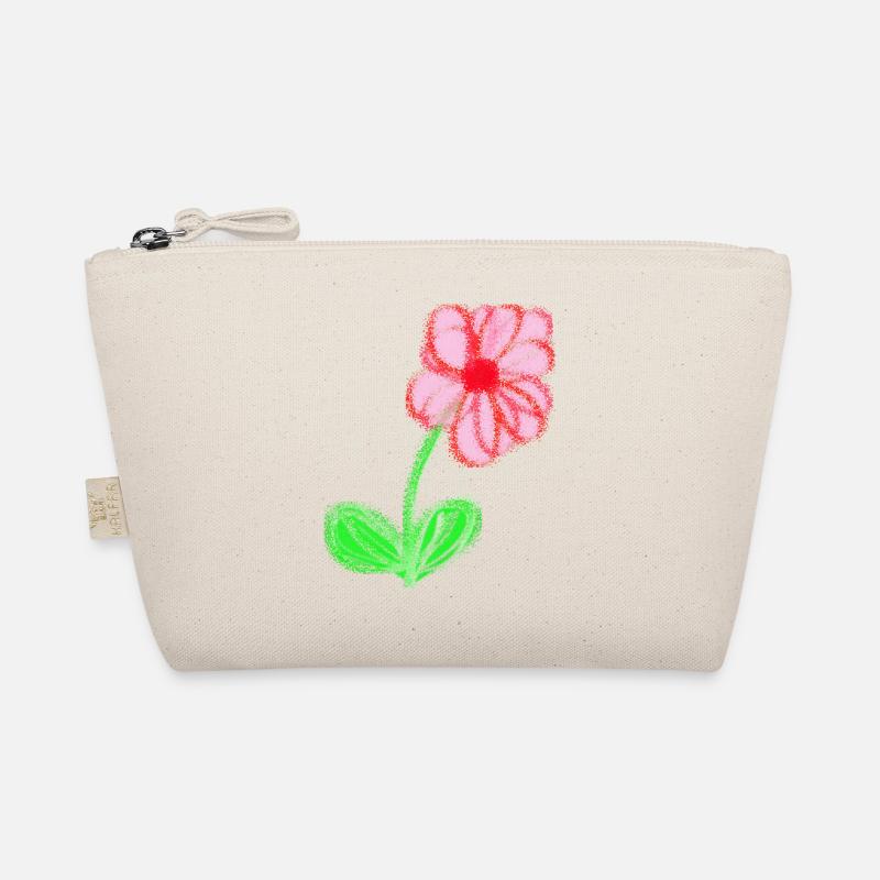 Fleur rouge peinte à la main pixel de fleur abstraite Trousse biologique