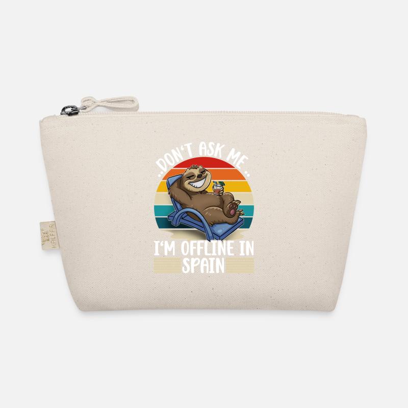 Spain Holiday Trip Sloth Organic Pouch