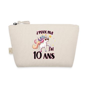 Licorne J'ai 10 Ans Idée Cadeau Anniversaire - Trousse biologique - nature - Devant