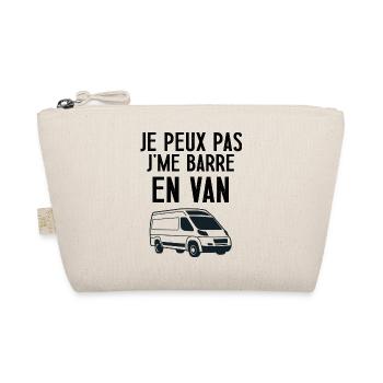 Je peux pas je me barre en van cadeau humour van - Trousse biologique - nature - Devant