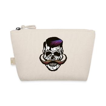 tete de mort crane moustache moustachu hipster - Trousse biologique - nature - Devant