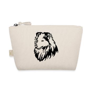 Sheltie Head - Organic Pouch - nature - Front