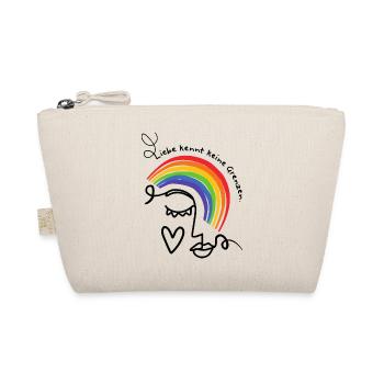 Pride Month Liebe Grenzen LGBTQ Regenbogen Queer - Bio-Täschchen - Natur - Vorne