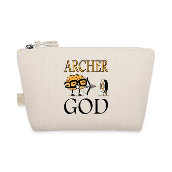 Archery is my passion Gift idea - Organic Pouch - nature - Front