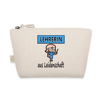 Ich bin Lehrerin aus Leidenschaft Lehrer Geschenk - Bio-Täschchen - Natur - Vorne