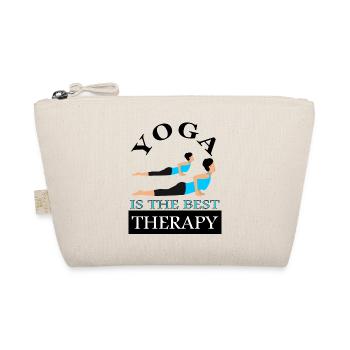 Yoga ist die beste Therapie Praxis Geschenkidee - Bio-Täschchen - Natur - Vorne