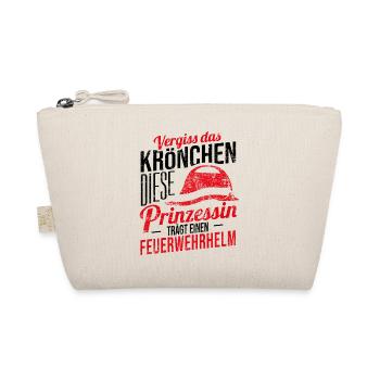 Vergiss Krönchen Prinzessin Feuerwehrhelm Geschenk - Bio-Täschchen - Natur - Vorne