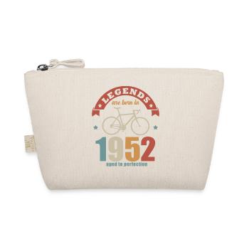 cycling bike anniversary born in 1952 70 years - Organic Pouch - nature - Front