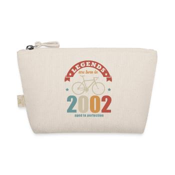 cycling bike anniversary born in 2002 20 years - Organic Pouch - nature - Front