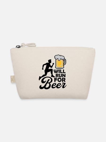 Will run Beer - Bio-Täschchen - Natur - Vorne