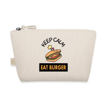 Fast food hamburgers eat burger gift idea - Organic Pouch - nature - Front