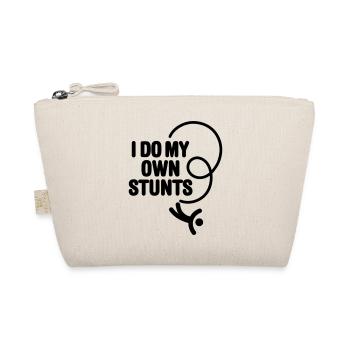 I do my own stunts, bungee jumping, bungee jumper - Organic Pouch - nature - Front