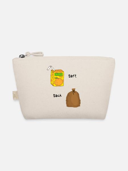Saftsack, lustige Sprüche, Geschenk - Bio-Täschchen - Natur - Vorne