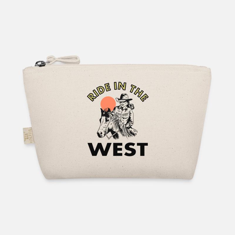 cowboy reiten in den Westen Western Geschenkidee - Bio-Täschchen - Natur