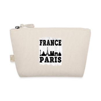 Paris France City Skyline Home Holiday Love - Organic Pouch - nature - Front
