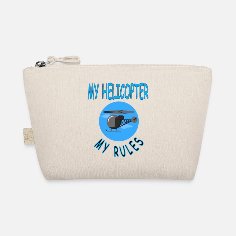 Helicopter flying Helicopter Pilot Gift Idea Organic Pouch