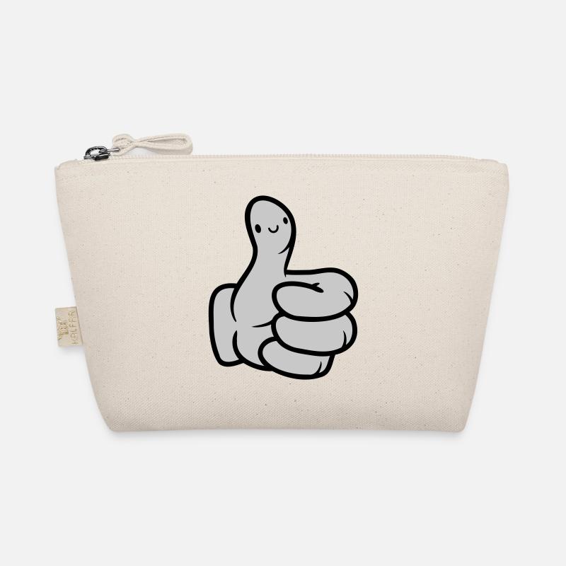Gesicht Comic Hand Daumen Bio-Täschchen