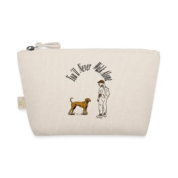 Walking with a dog Dogs Sayings Gift - Organic Pouch - nature - Front