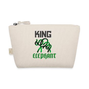 König Elefant Elefanten Wildtier Tiere Geschenk - Bio-Täschchen - Natur - Vorne